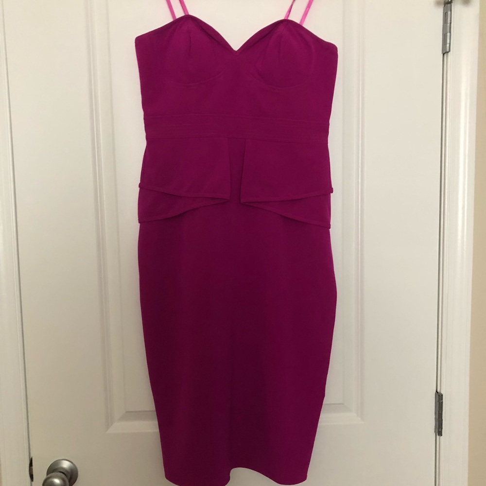 Strapless Fuchsia Dress